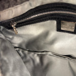 Fendi Grey Wool Crochet FF Baguette Shoulder Bag
