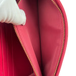 Christian Dior Cannage Red Patent Leather Wallet On Chain