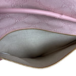 MCM Pink Triangle Logo Fold-Over Shoulder Bag