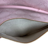 MCM Pink Triangle Logo Fold-Over Shoulder Bag