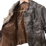 Vintage Chocolate Brown Rabbit Fur Coat