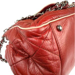 Chanel Burgundy East West Accordion Flap Bag
