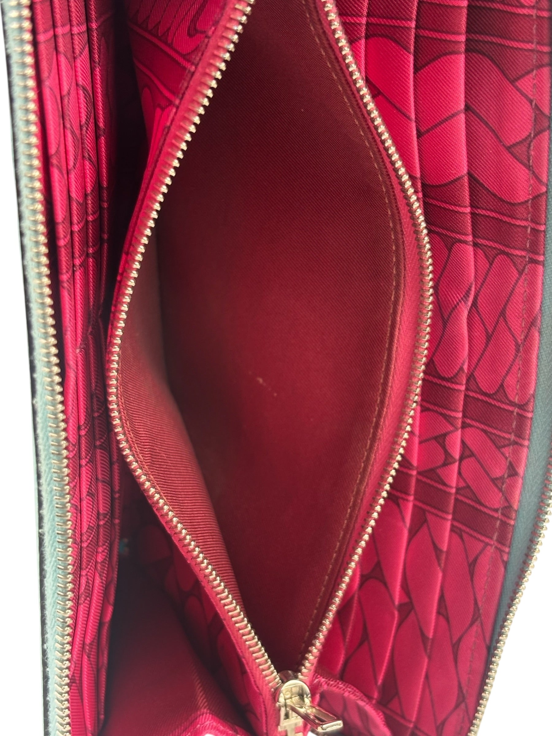 Hermes Blue Leather Silk'In Azap Long Wallet