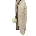 Chanel Cream Leather Cue Ball Foldover Shoulder Bag 2003