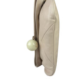 Chanel Cream Leather Cue Ball Foldover Shoulder Bag 2003