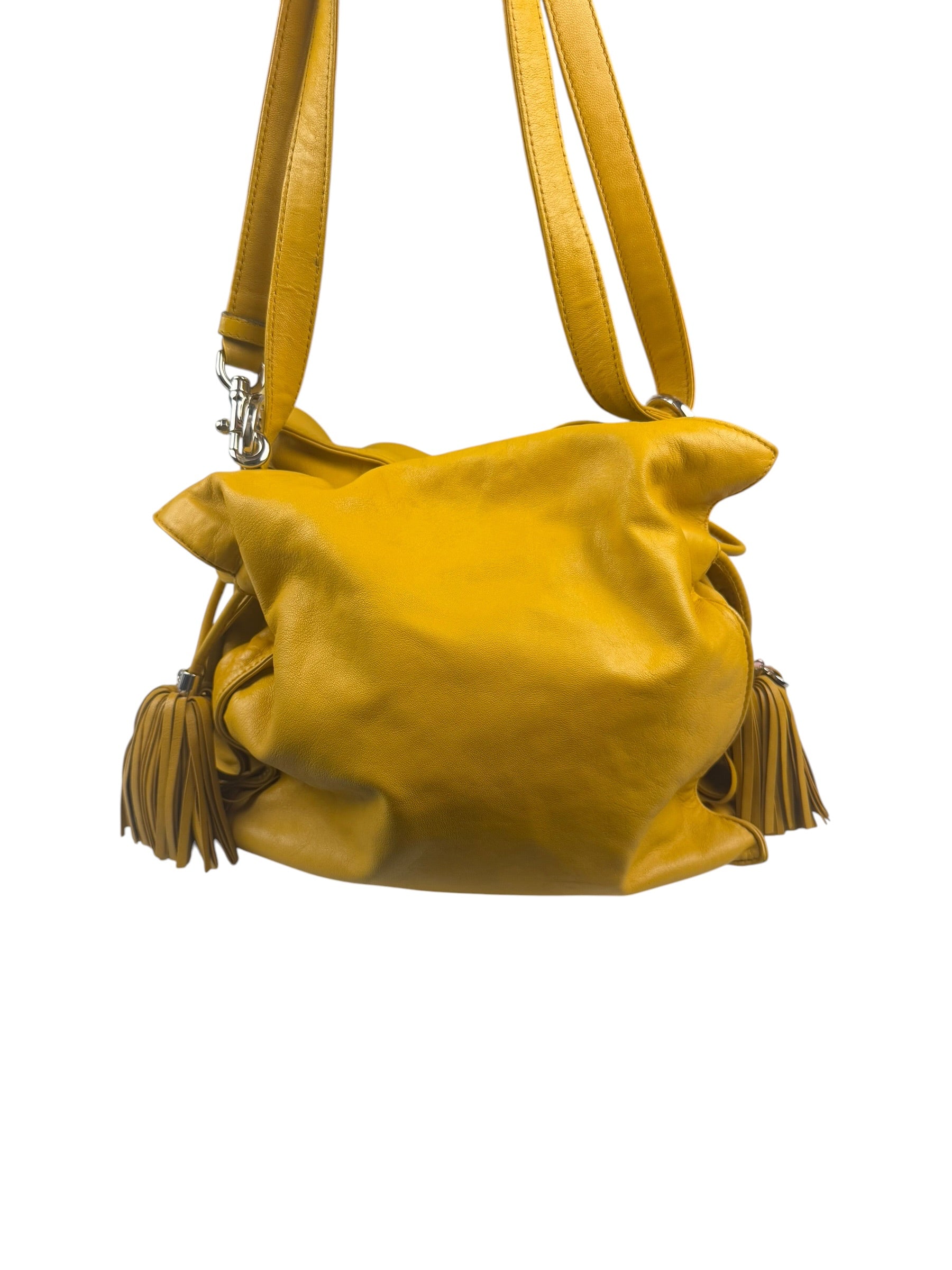 Loewe Vintage Yellow Leather Flamenco Tote Bag