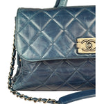 Chanel Blue Quilted Calfskin Large Convertible Boy Two-Way Bag 2012