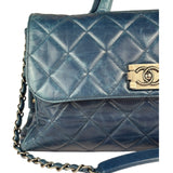 Chanel Blue Quilted Calfskin Large Convertible Boy Two-Way Bag 2012