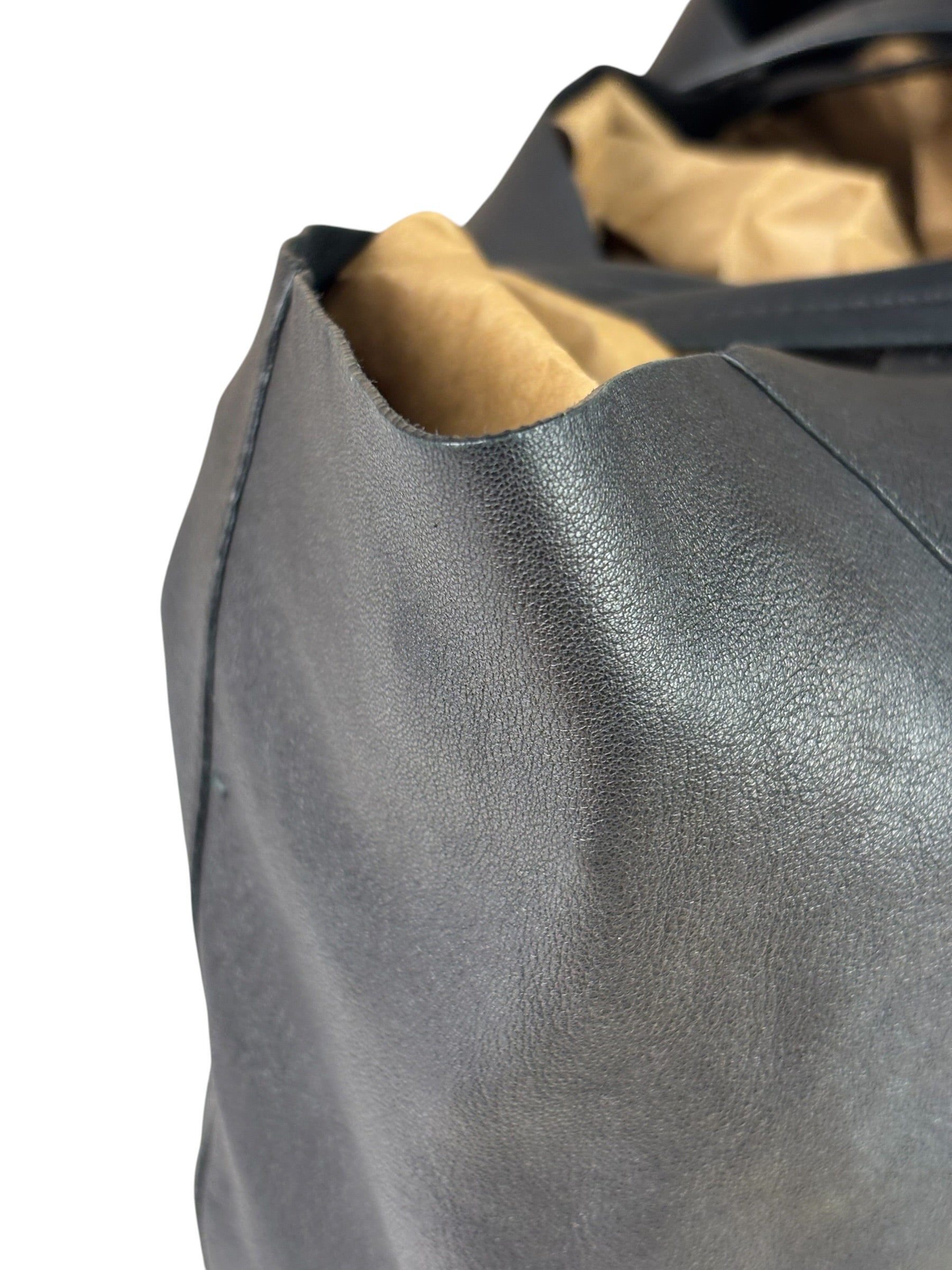 Celine Yellow/Black Leather Horizontal Cabas Tote