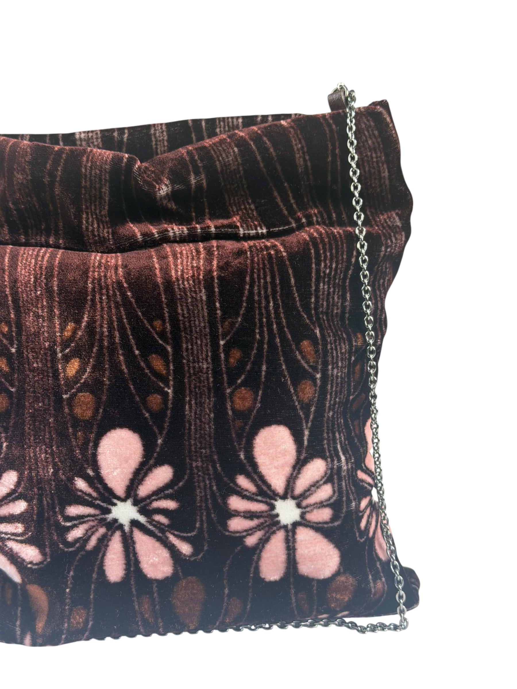 Miu Miu Multicolor Velvet/Leather Trim  Chain Crossbody Bag