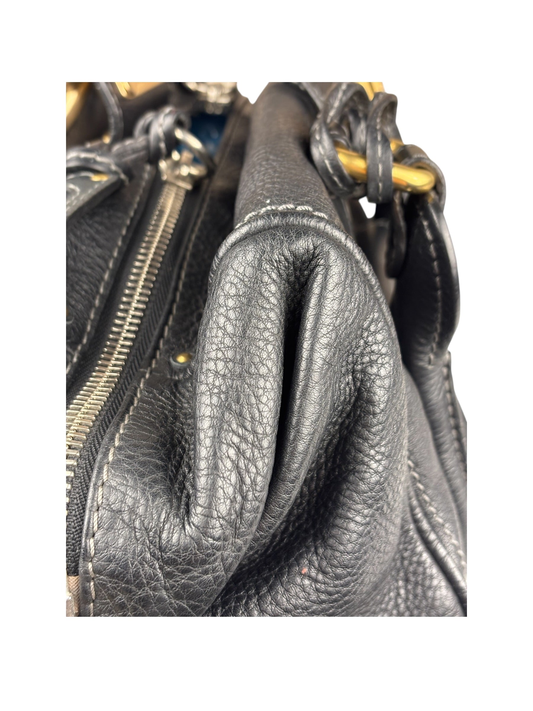 Chloe Black Leather Paddington Shoulder Bag