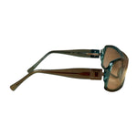Bvlgari Striking Teal Geometric Temple Sunglasses