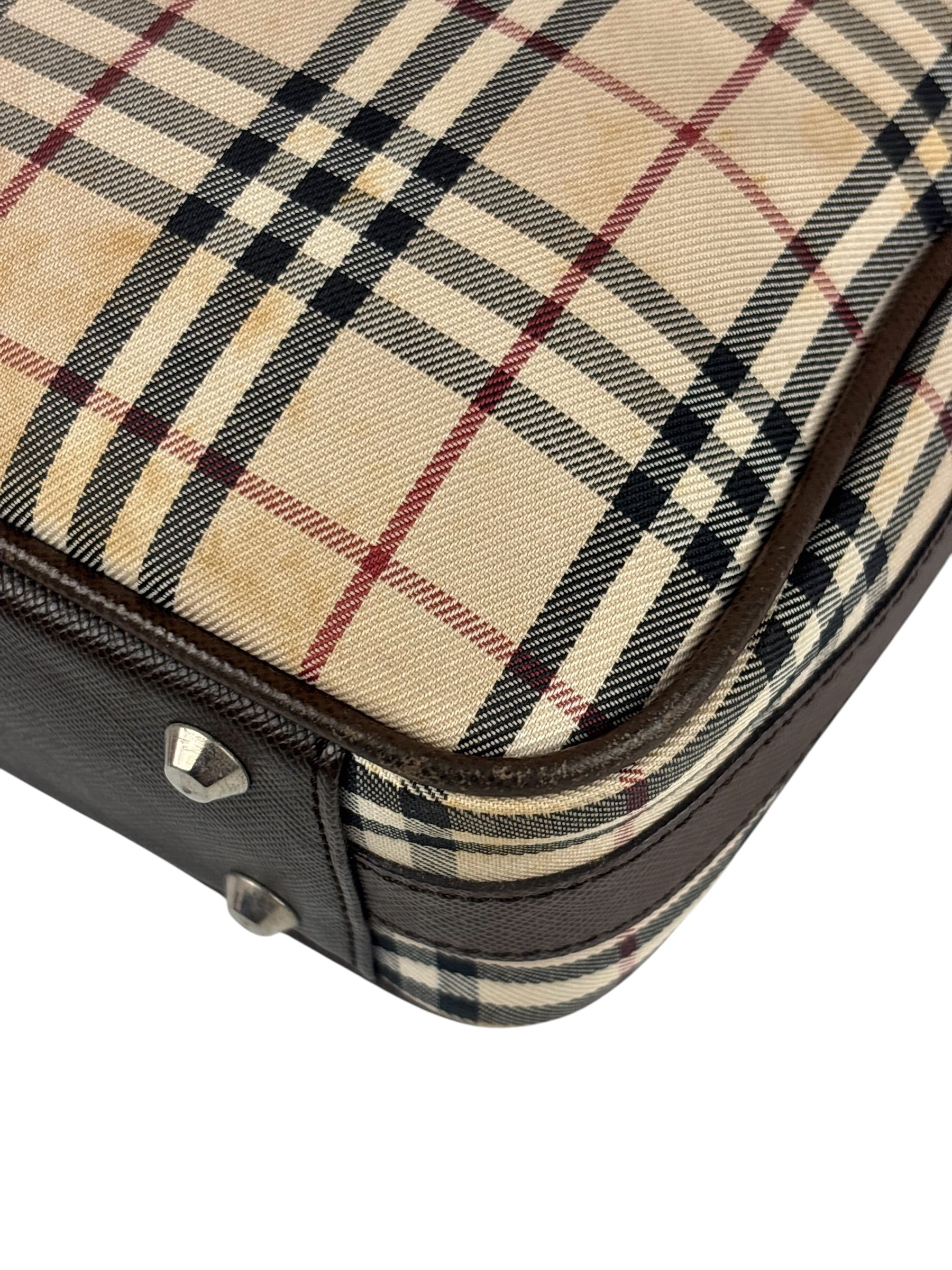 Burberry Brown Leather House Shoulder Bag