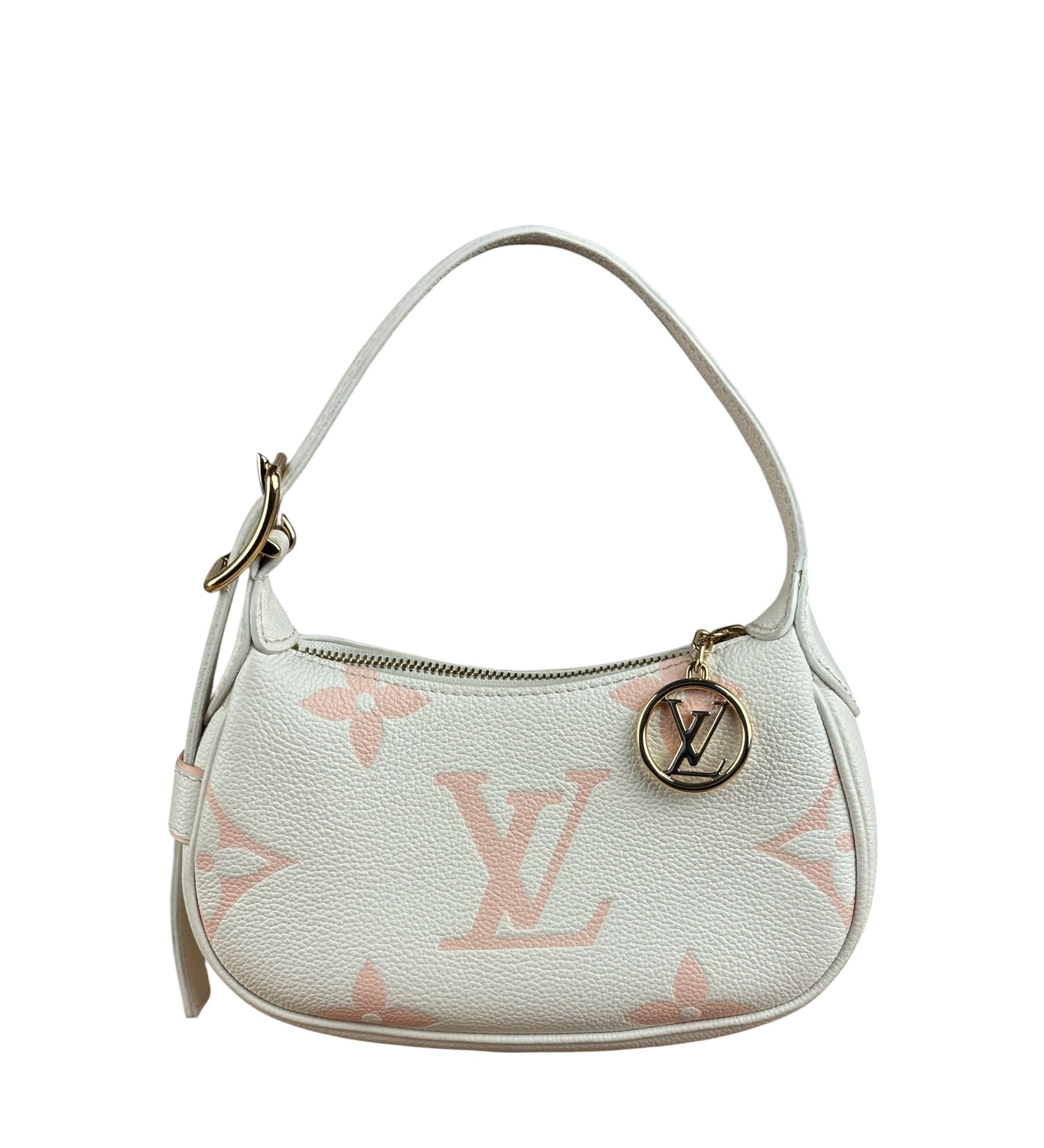 Louis Vuitton White Leather Monogram Moon Empreinte Pochette