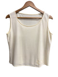 Vintage Christian Dior Cream Rayon Blend Tank Top