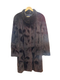 Vintage L-Fur Dark Brown Sheared Nutria Fur Coat (Free Size)