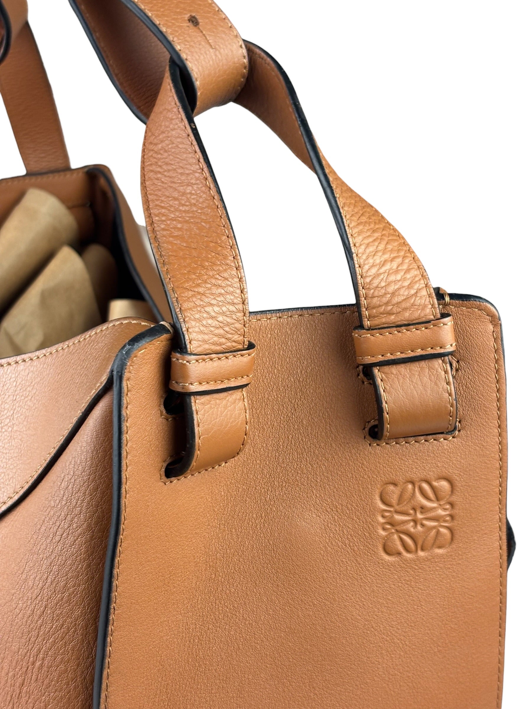 Loewe Tan Brown Calfskin Hammock Shoulder Bag
