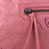 Balenciaga Rose Burbon Leather Large Premier Clutch Bag