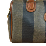 Fendi Vintage Pequin Stripped Nano Boston Bag