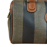 Fendi Vintage Pequin Stripped Nano Boston Bag