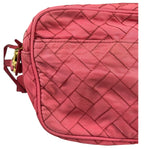 Prada Pink Leather Trim/Synthetic Tessuto Camera Bag