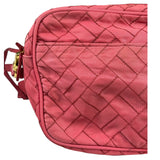 Prada Pink Leather Trim/Synthetic Tessuto Camera Bag