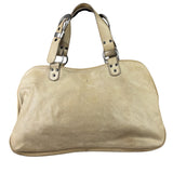 Christian Dior Beige Large Gaucho Double Saddle Shoulder Bag