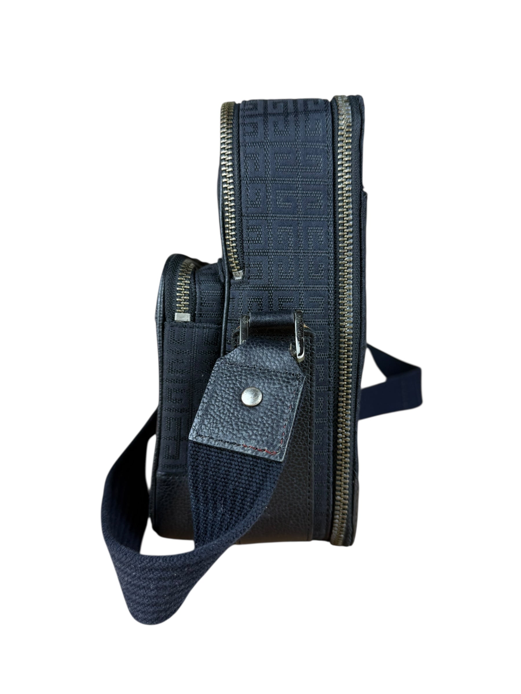 Givenchy Black Canvas Leather Lined Crossbody