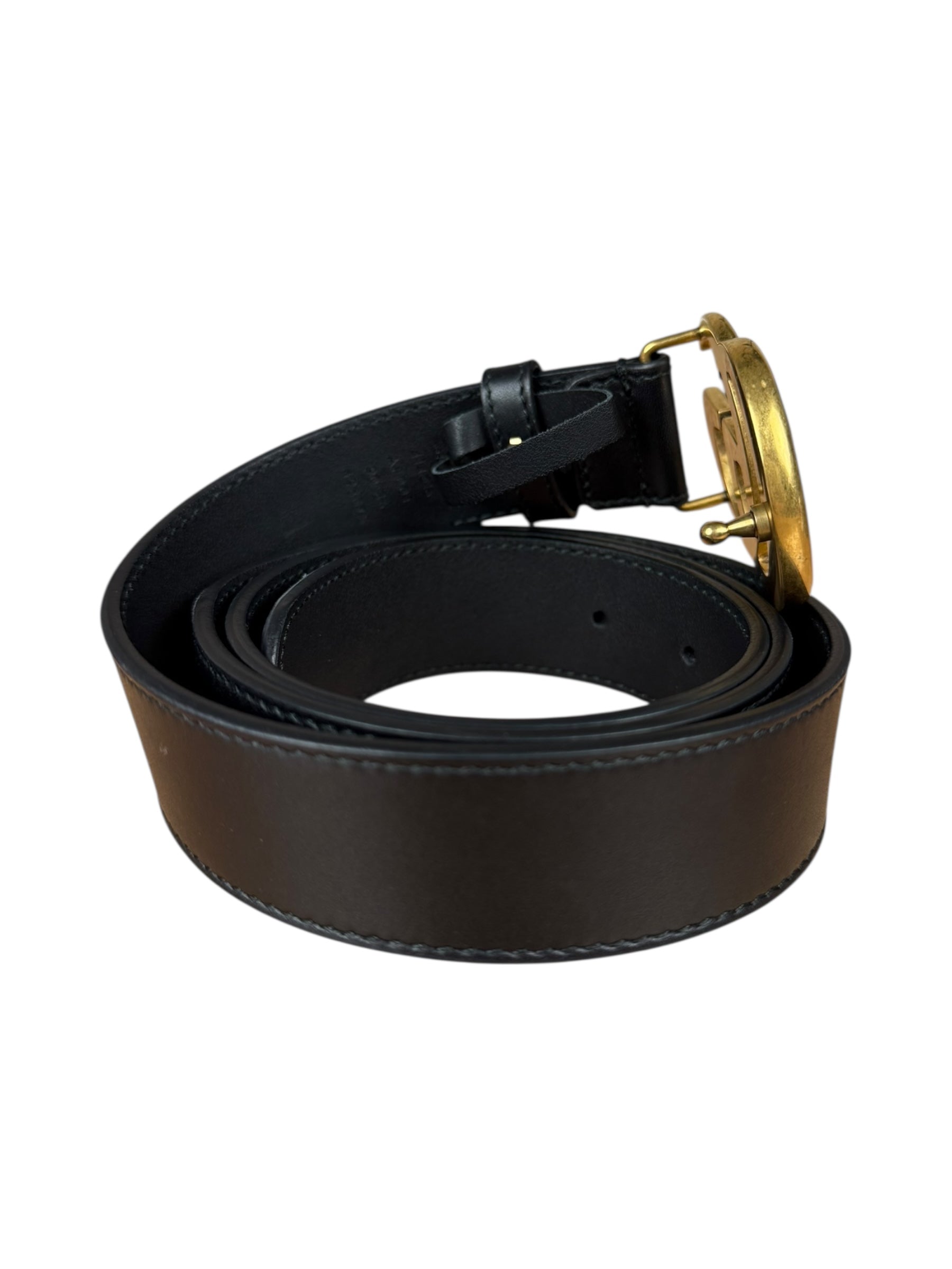 Gucci GG Black leather Belt