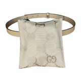 Gucci Beige Leather Belt w/ Pouch
