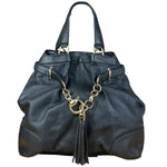 Gucci Vintage Black Leather Sienna Tote