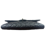 Chanel Black Caviar Quilted Flap Clutch Bag 2019