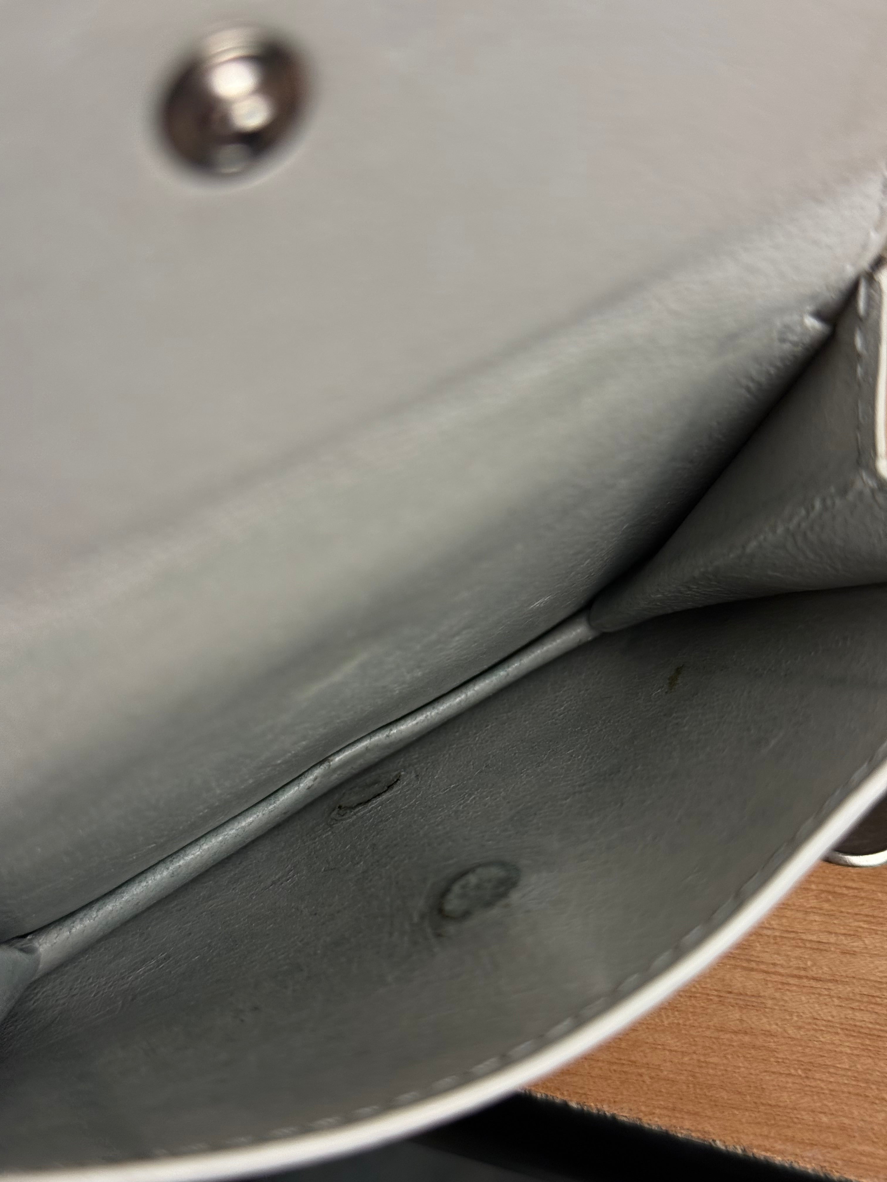 Balenciaga Grey Leather Compact Cardholder