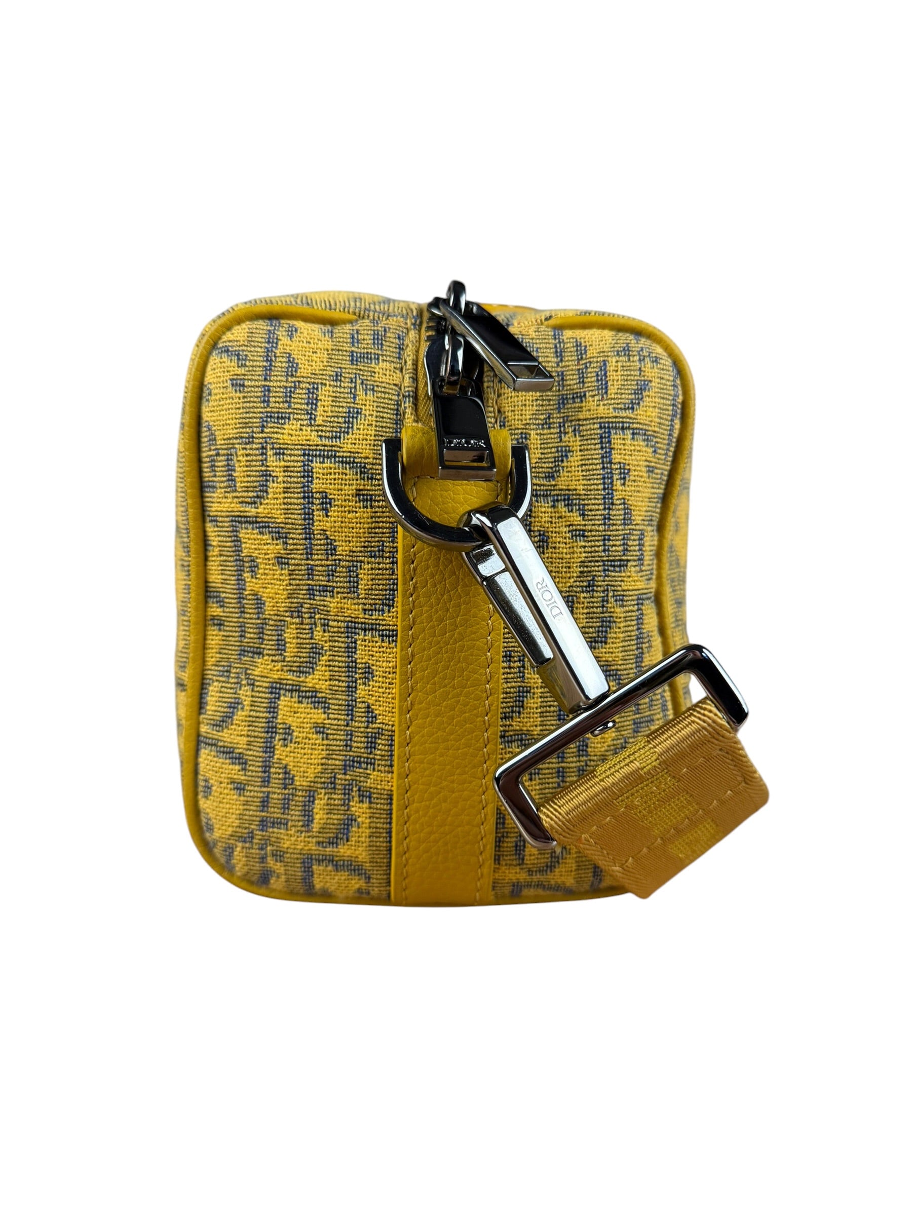 Christian Dior Yellow Oblique Canvas Lingot 22 Shoulder Bag