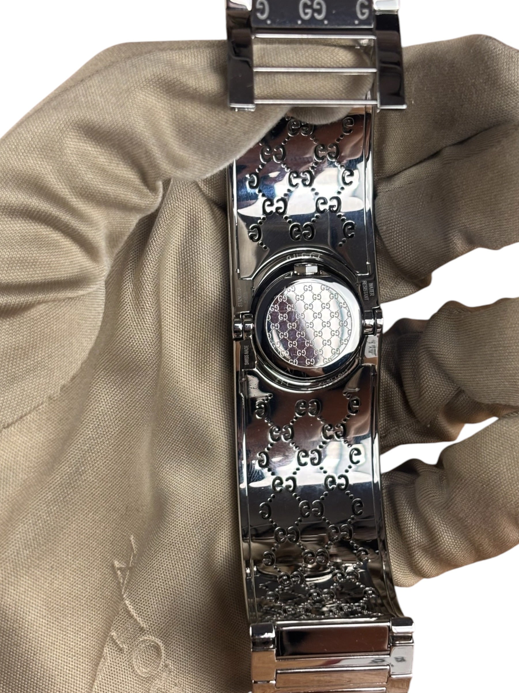 Gucci Twirl Stainless Steel Bangle Watch