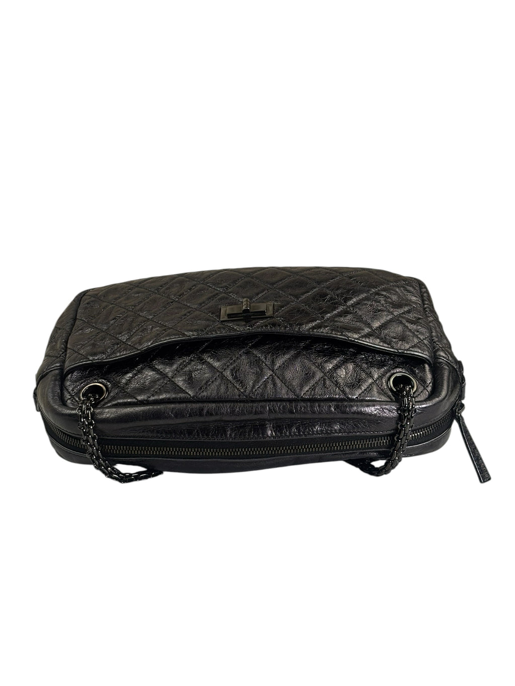Chanel Metallic Black Quilted Calfskin Reissue Camera Case 2008