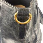 Prada Vintage Black Shine Leather Vitello Daino Tote