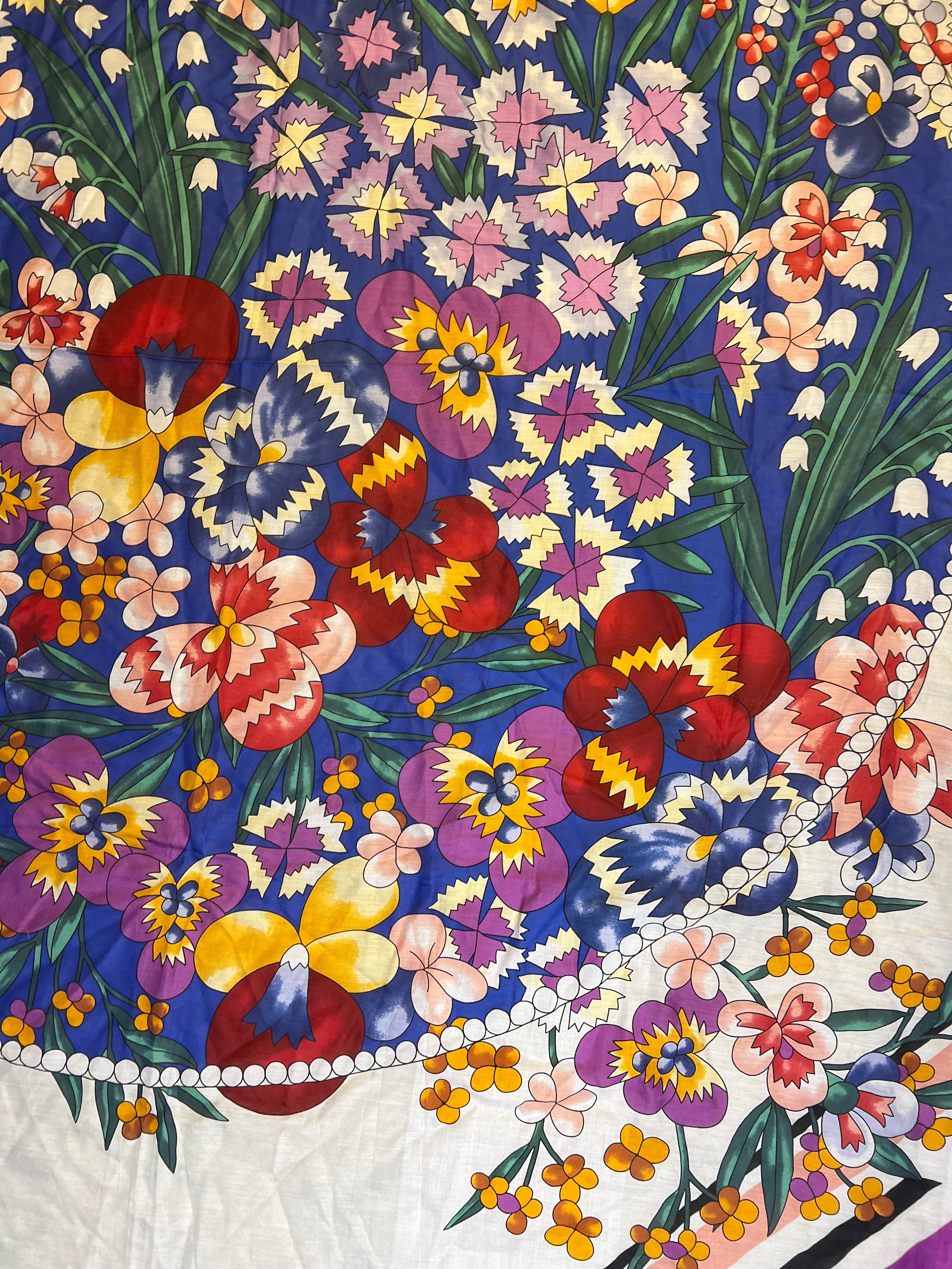 Fendi Multicolor Floral Shawl/Scarf