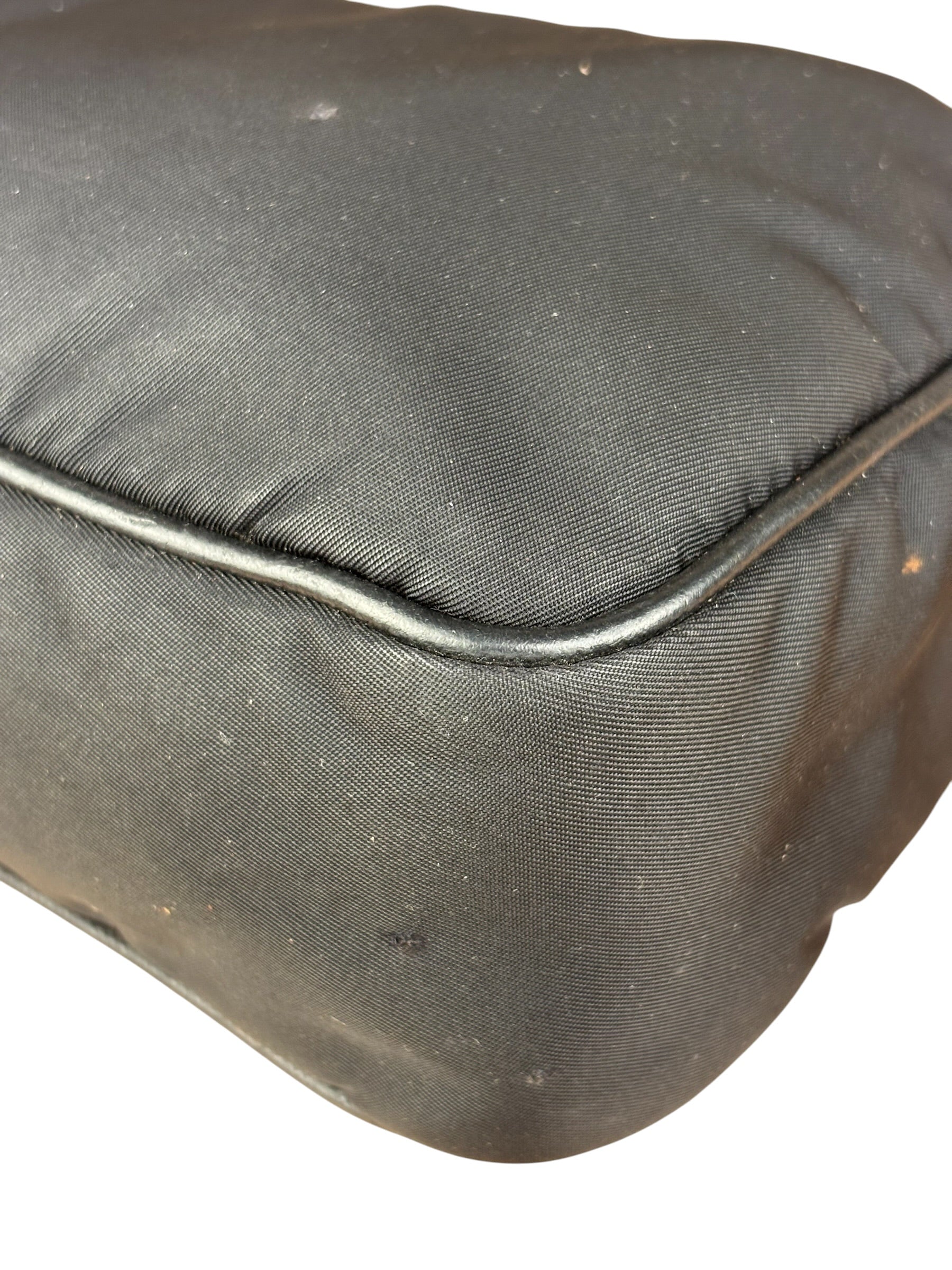 Prada Black Nylon Leather Trim Re-Edition 2005 Two-Way Bag
