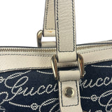 Gucci Western Logo Denim Abbey Zip Tote