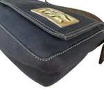 Fendi Denim Canvas Wave Buckle Pochette