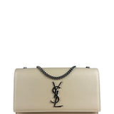 Saint Laurent Kate Grain De Poudre Chain Bag Beige