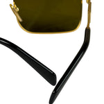 Prada Black/Gold PR A52S Rectangular Sunglasses