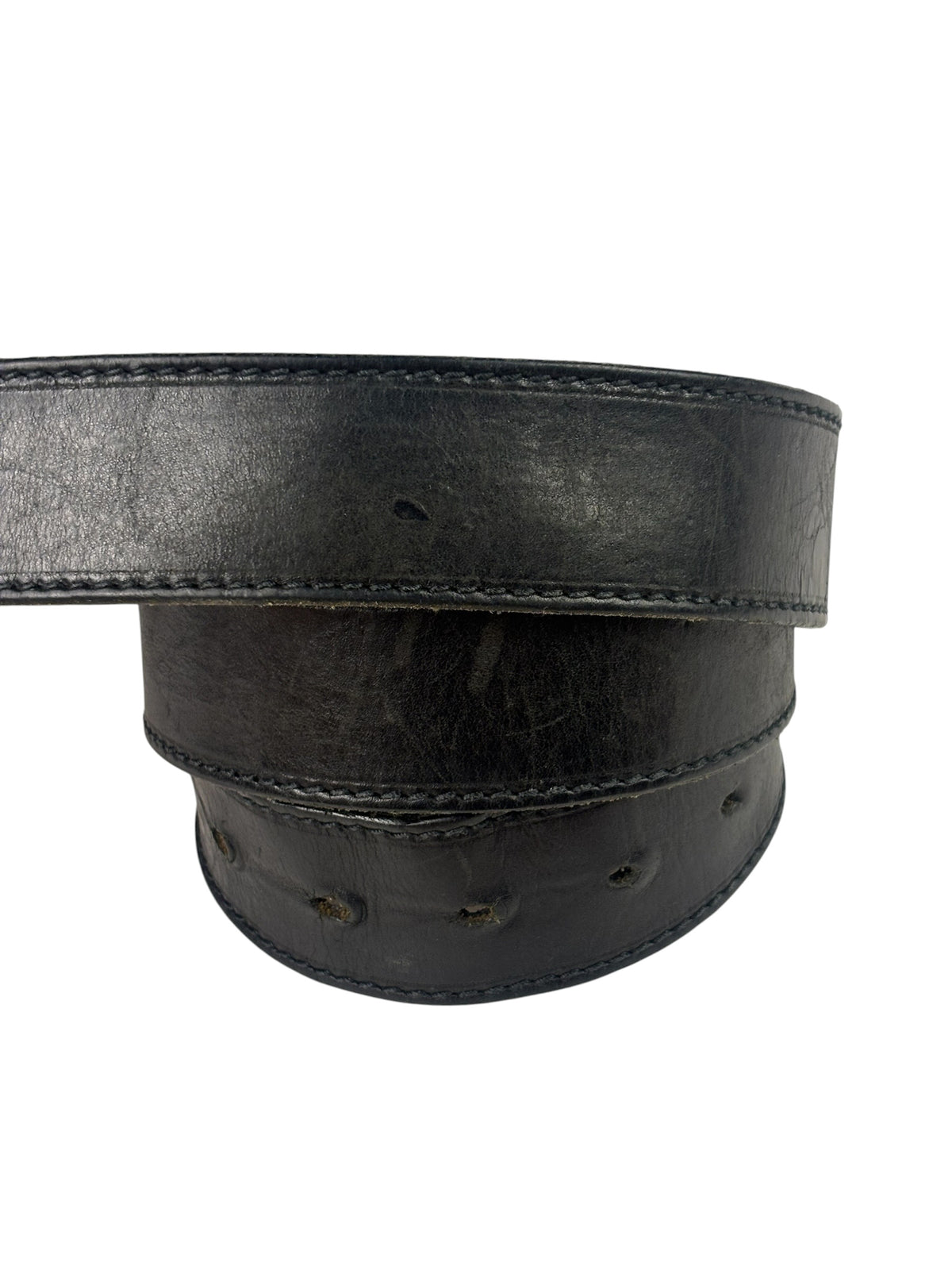 Gucci Silver-Toned Leather Belt