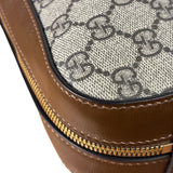 Gucci Brown Leather GG Horsebit Camera Bag 1955
