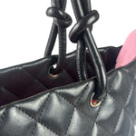 Chanel Black Quilted Leather CC Cambon Ligne Tote 2000s
