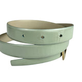 Gucci G Logo Thin Leather Mint Belt