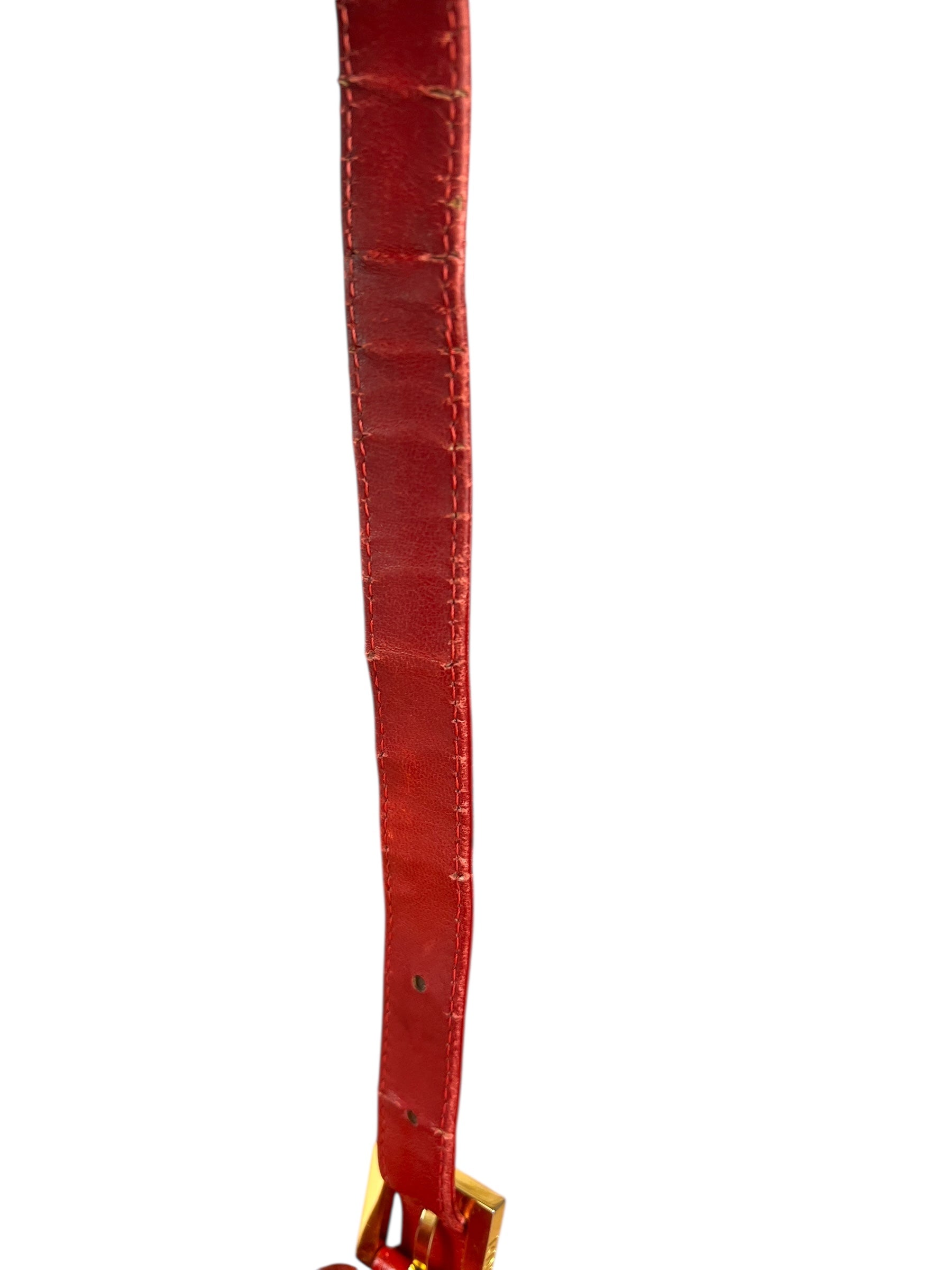 Fendi Baguette Red Suede