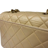 Chanel Vintage Beige Clair Quilted Leather Classic Flap Bag 2004