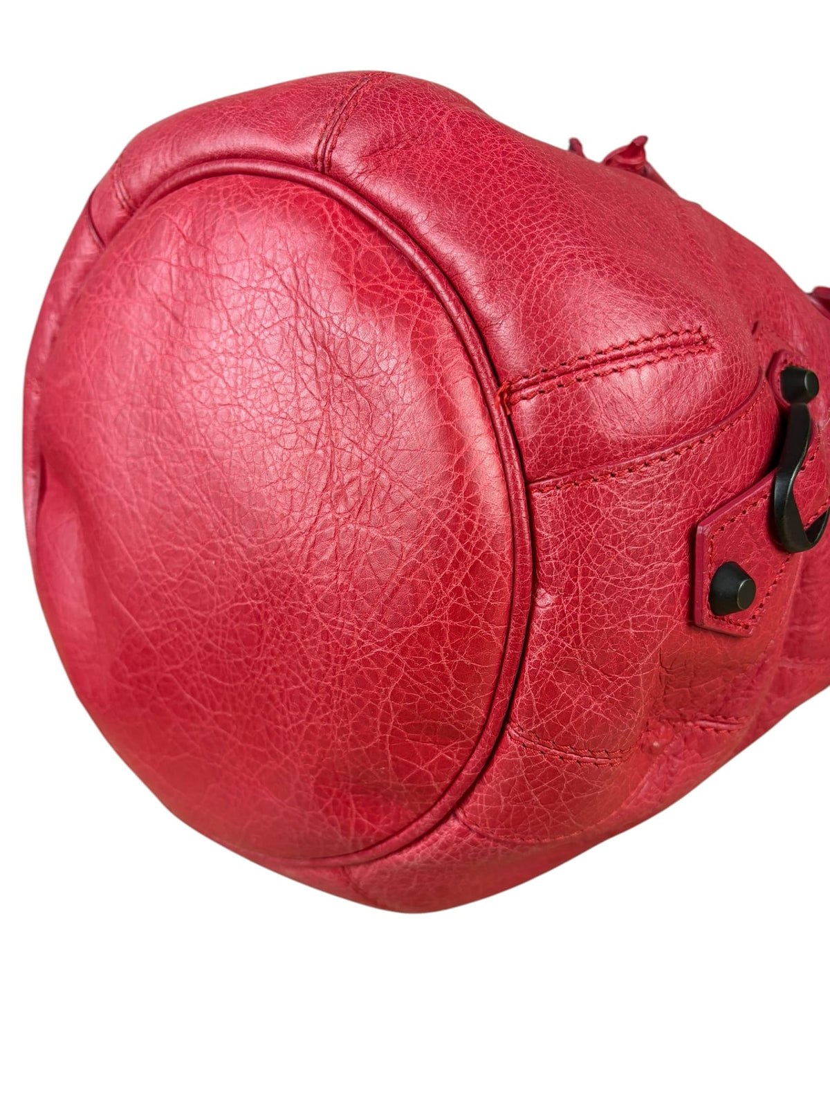Balenciaga Fuchsia Pink Pompon Bucket Two-Way Bag